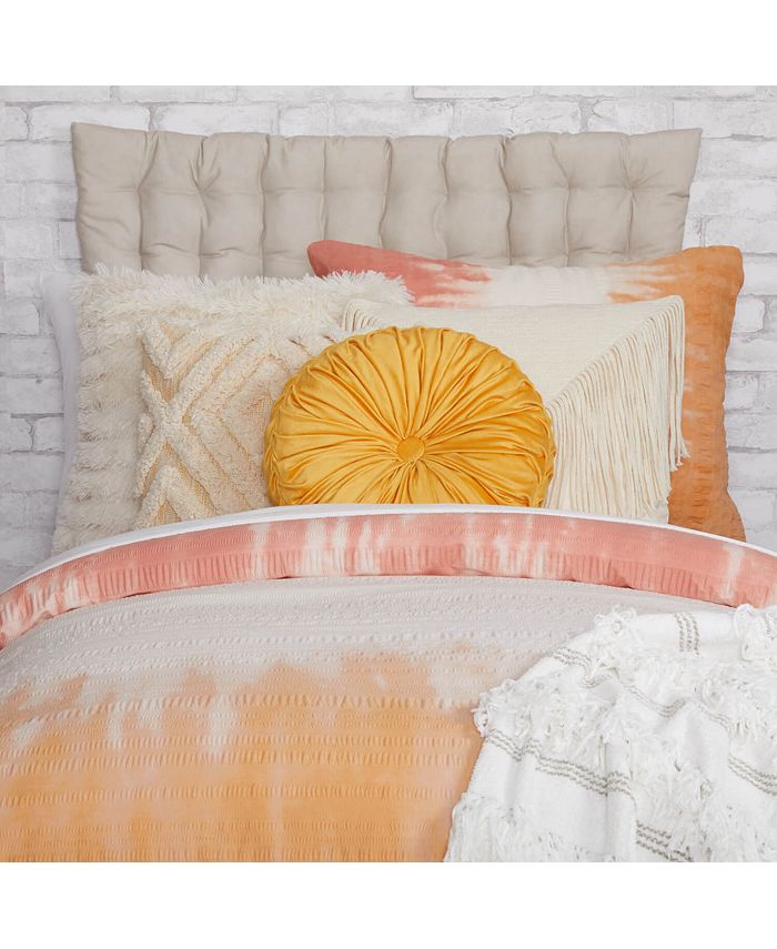 Dormify Ruffled Shag Square Pillow, 20" x 20", UltraCute Styles to