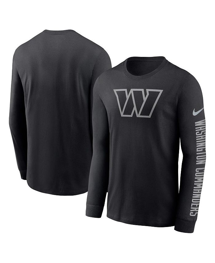 Nike Men's Black Washington Commanders RFLCTV Name And Logo T-shirt - Macy's