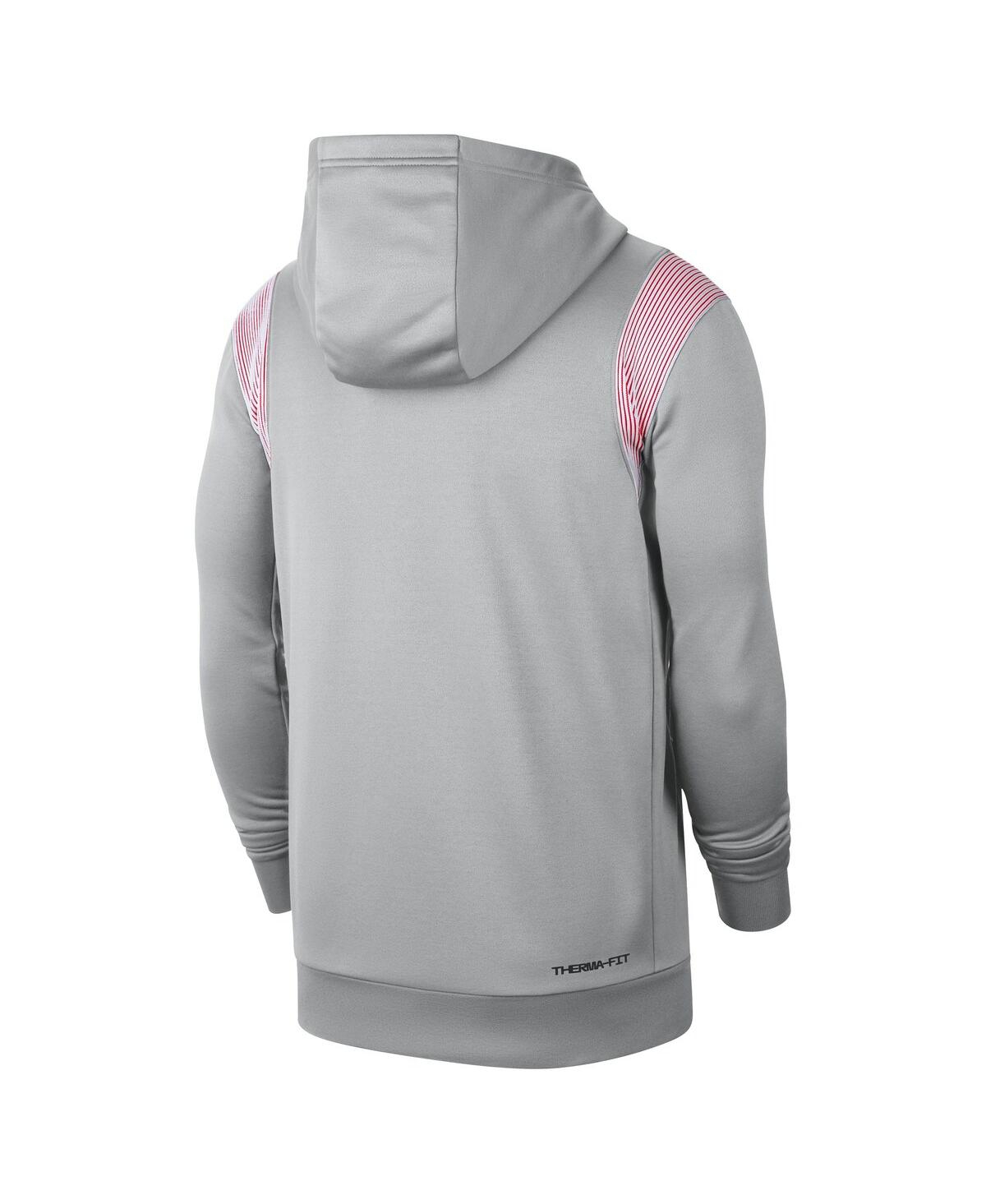 Shop Nike Men's  Gray Ohio State Buckeyes 2022 Game Day Sideline Performance Pullover Hoodie