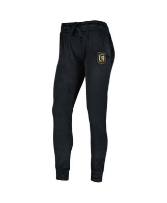 Women's Black LAFC Intermission Velour Cuffed Pants