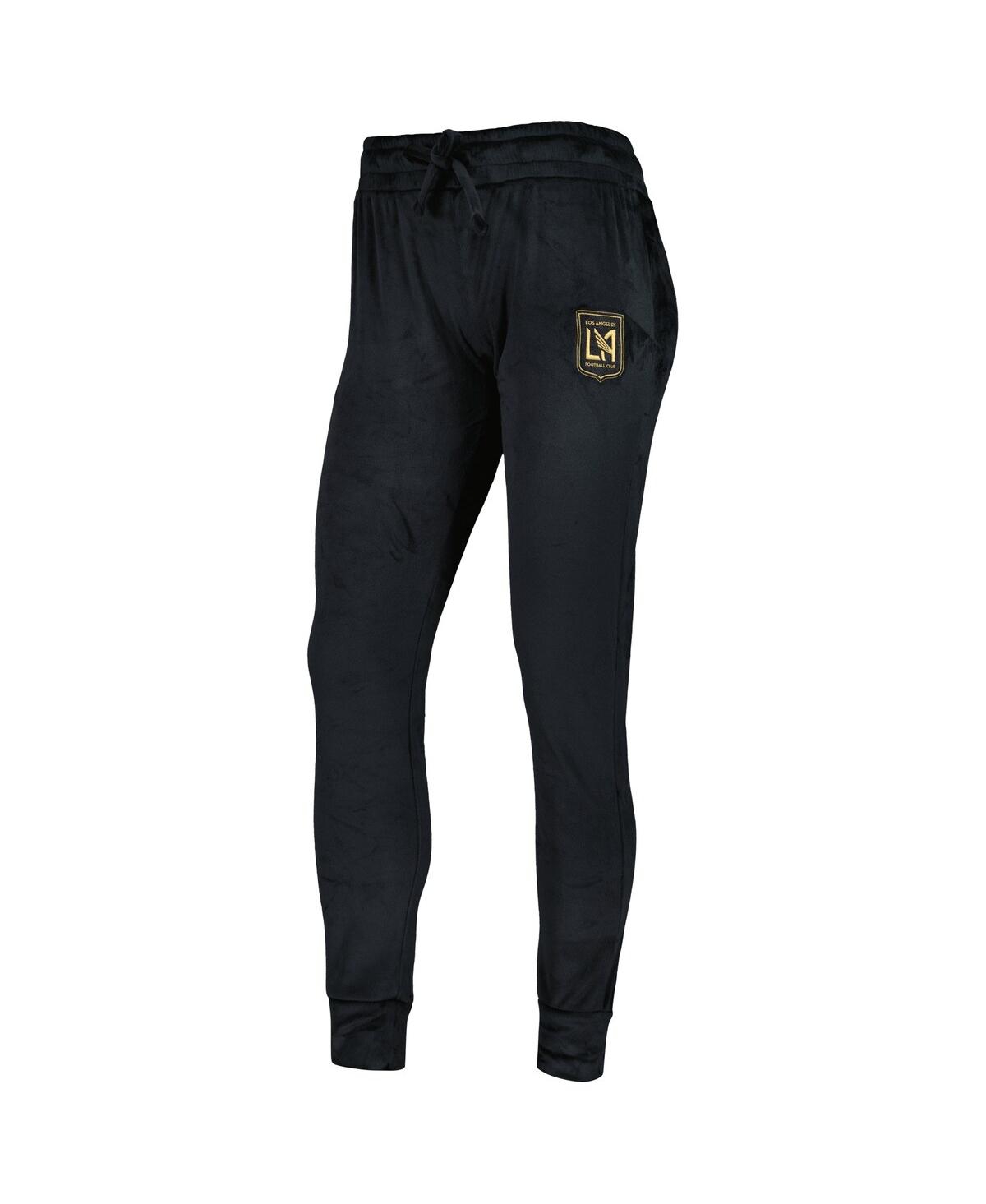 Shop Concepts Sport Women's  Black Lafc Intermission Velour Cuffed Pants