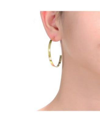 14K Gold Plated Open Hoop Earrings