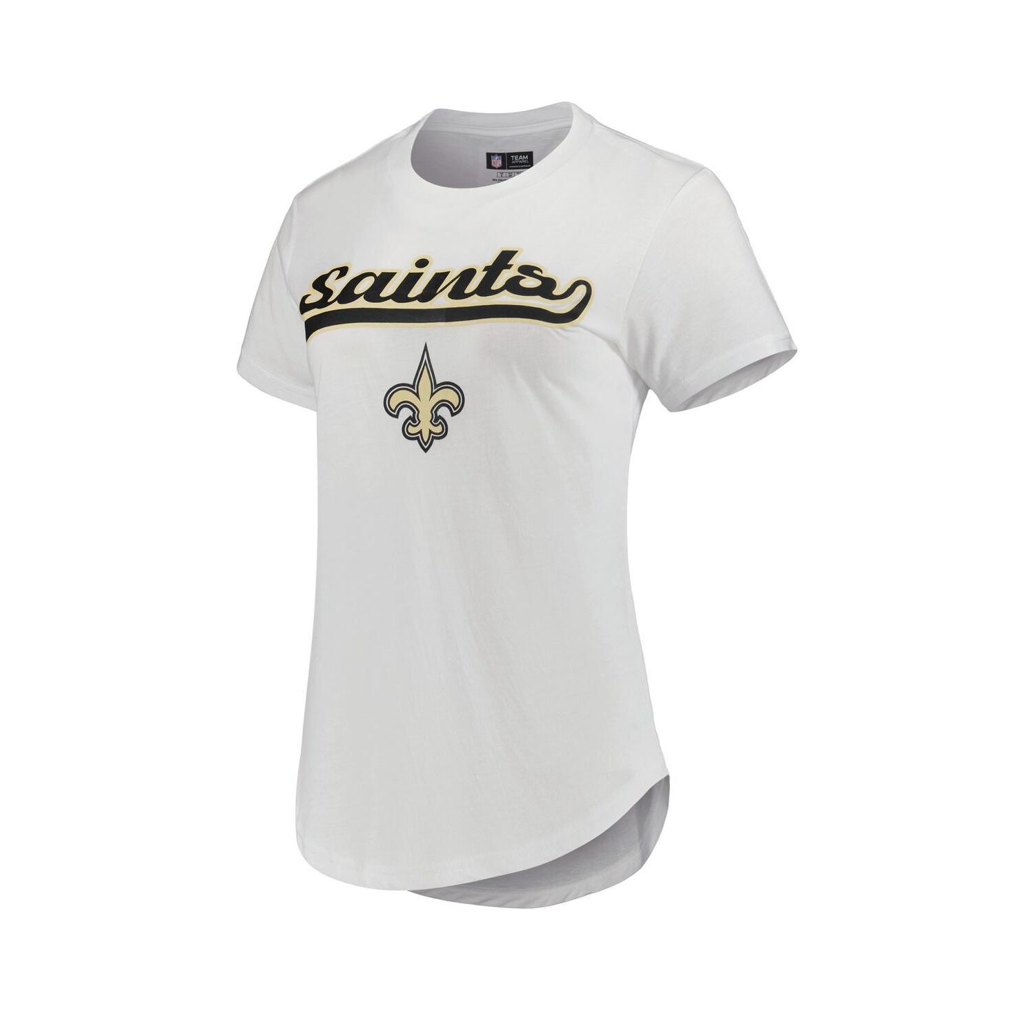 Women's White, Charcoal New Orleans Saints Sonata T-shirt and Leggings Sleep Set