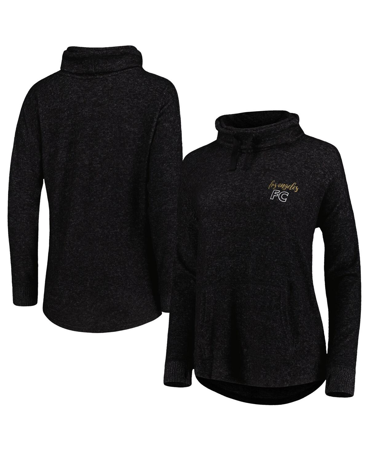 Shop Boxercraft Women's Heathered Black Lafc Cuddle Tri-blend Pullover Sweatshirt