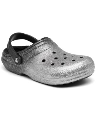 Hover undtagelse Universel Crocs Men's and Women's Classic Glitter Lined Clogs from Finish Line -  Macy's
