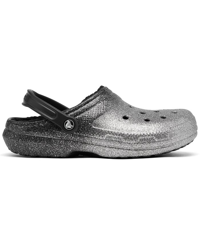 Crocs Men's and Women's Classic Glitter Lined Clogs from Finish Line