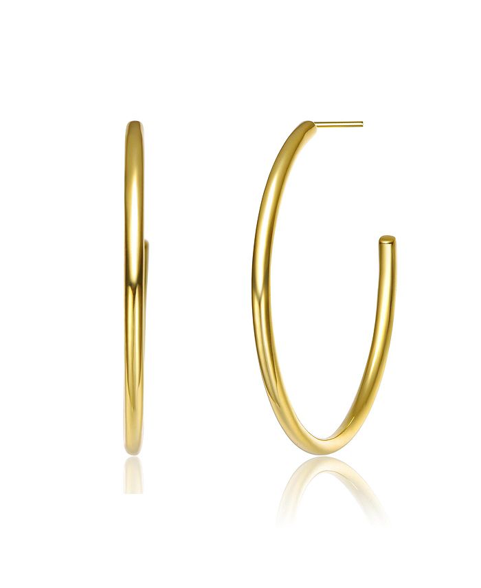 Wide Gold Hoop Earringsflat Hoop Earrings Thick Gold Hoops