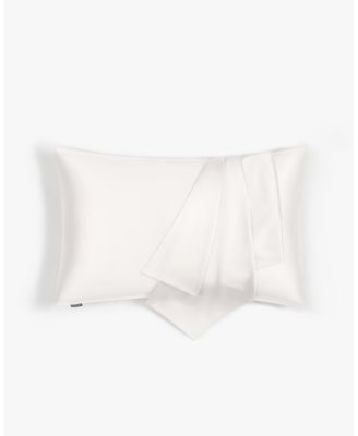 White 100% Pure Mulberry Silk Pillowcase, King