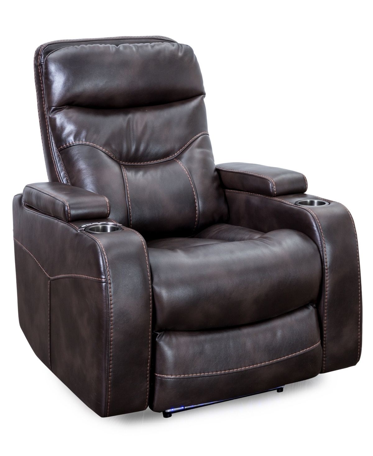 Furniture Jabarr Beyond Leather Recliner, Created For Macy's In Grey