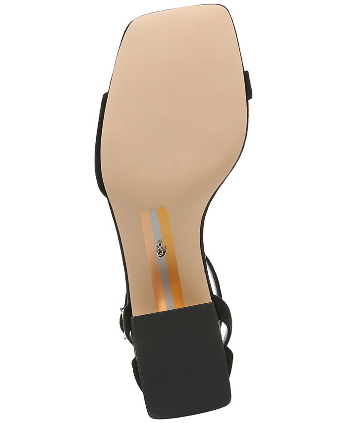 Sam Edelman Women's Wilson Ankle-Strap Block-Heel Sandals - Macy's