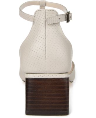 Women's Cameela Pointed Toe T Strap Block Heel Pumps