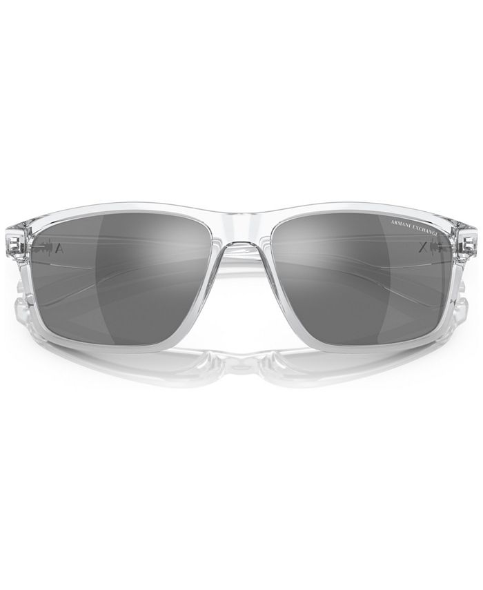 A|X Armani Exchange Men's Low Bridge Fit Sunglasses, AX4122SF59-Z - Macy's