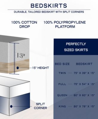 Solid Tailored Split Corner Bedskirt, Queen