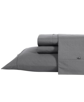 Solid Cotton Percale 4-Piece Sheet Set, Full