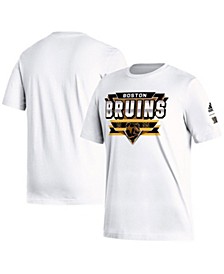 Men's White Boston Bruins Reverse Retro 2.0 Fresh Playmaker T-shirt
