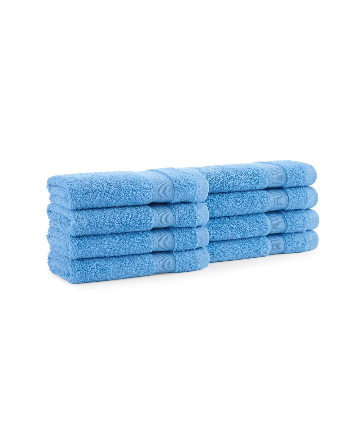 Aston and Arden Luxury Turkish Washcloths, 8-Pack, 600 gsm, Extra Soft and Plush, 13x13, Solid Color options with Dobby, Size: Copen Blue