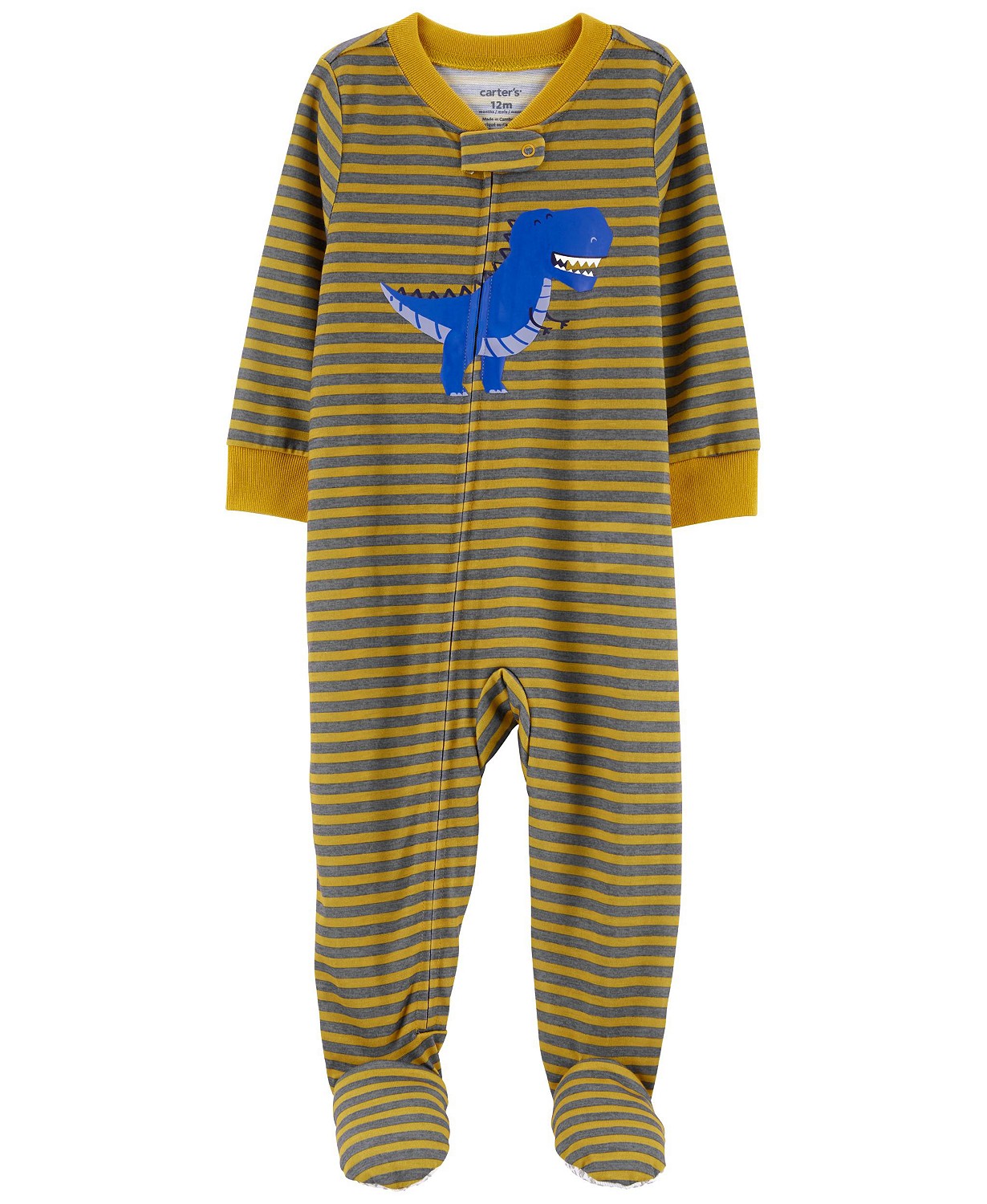 Toddler Boys One-Piece Dinosaur Loose Fit Footie Pajamas