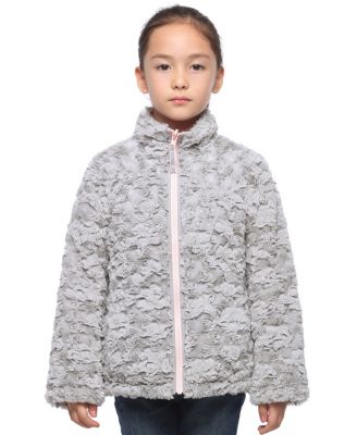 Girls Reversible Sherpa Fleece Puffer Jacket