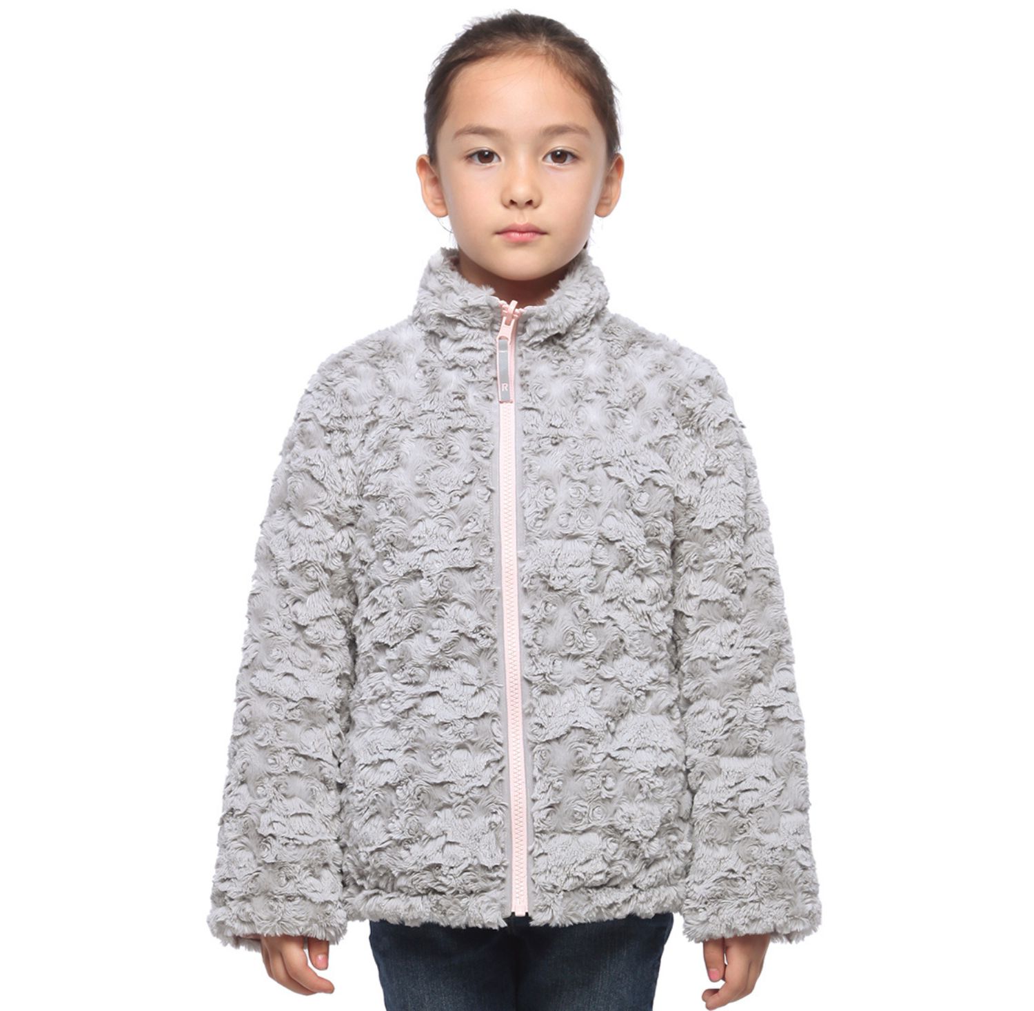 Girls Reversible Sherpa Fleece Puffer Jacket