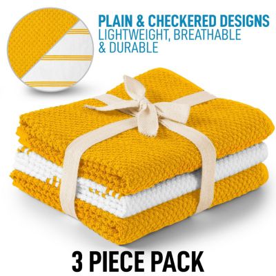 3 Pack Absorbent Kitchen Towels Cotton 15x25 Inch