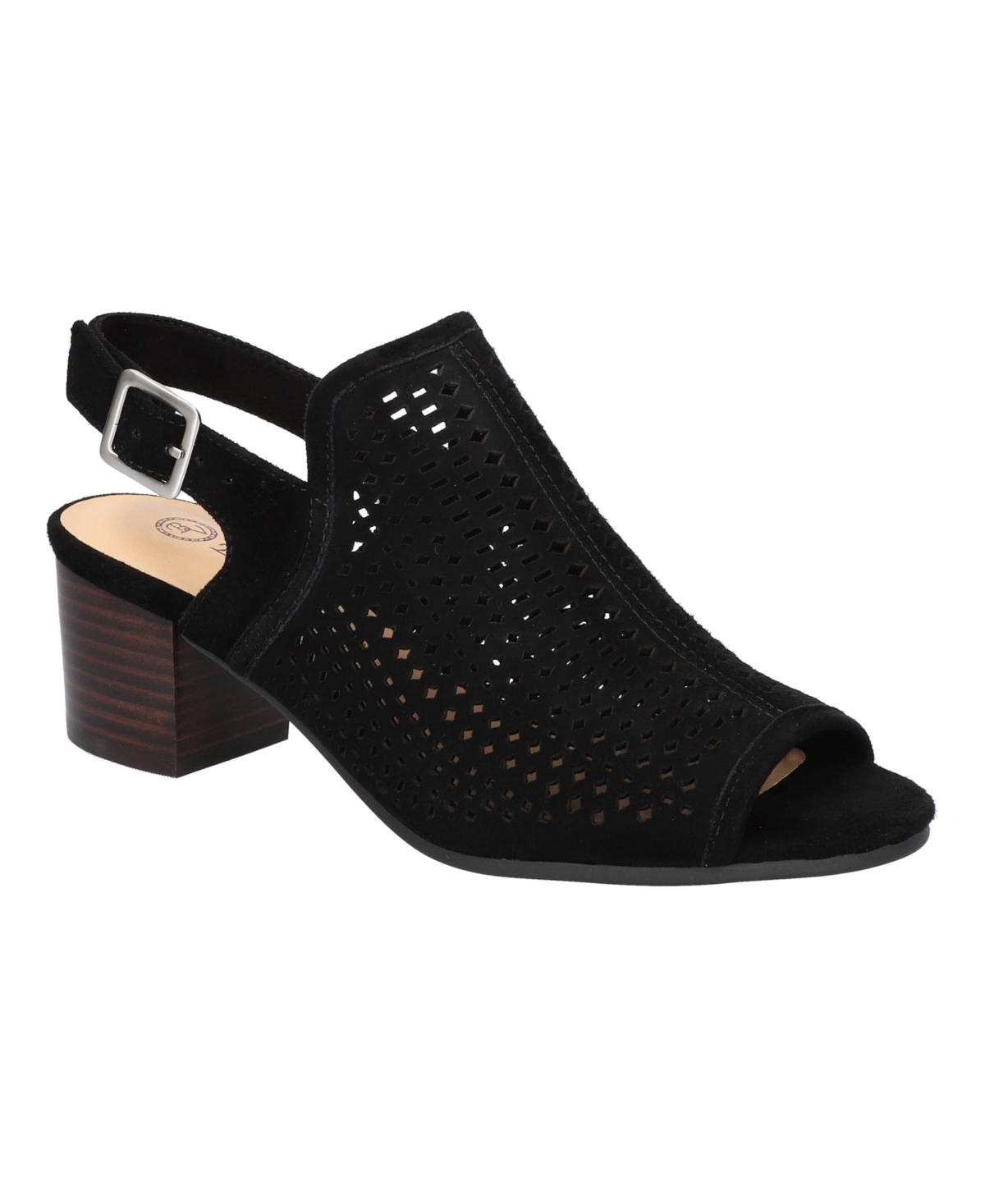 Shop Bella Vita Women's Emmalyn Block Heel Sandals In Black Suede Leather