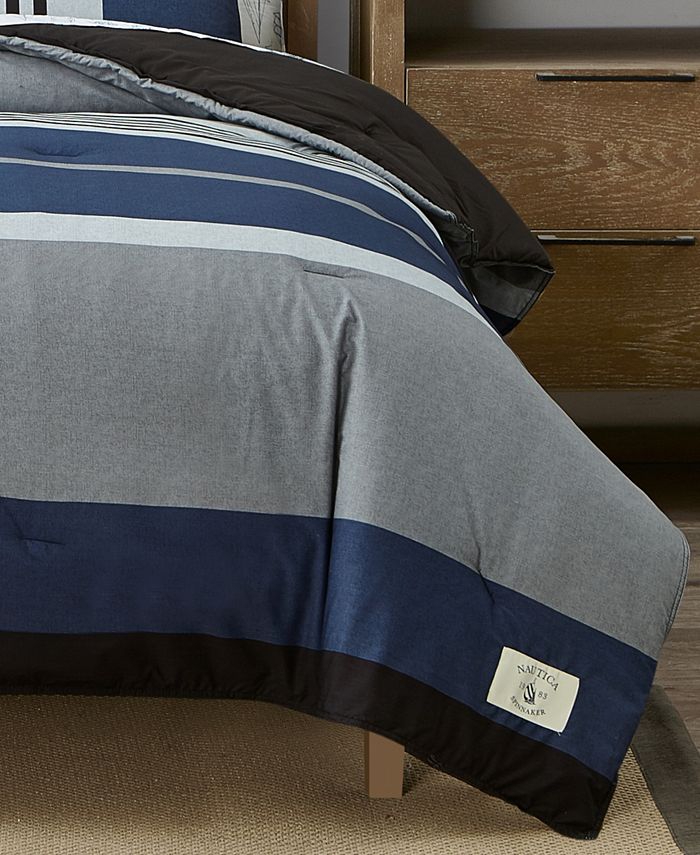Nautica Rendon Reversible 3Piece Duvet Cover Set, King Macy's
