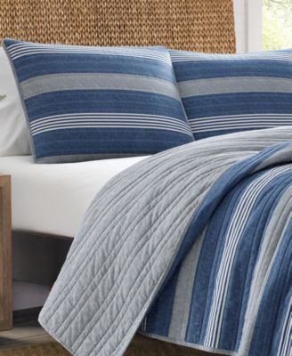 Saltmarsh Cotton Reversible 3-Pc. Quilt Set, Full/Queen