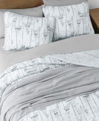 Chevron Stripe Yarn Dye Cotton Blanket, Full/Queen