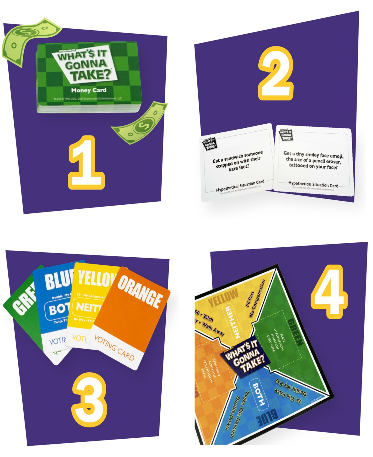 Zobmondo What's It Gonna Take Board Game Big Question And Answer Family Game In Multi
