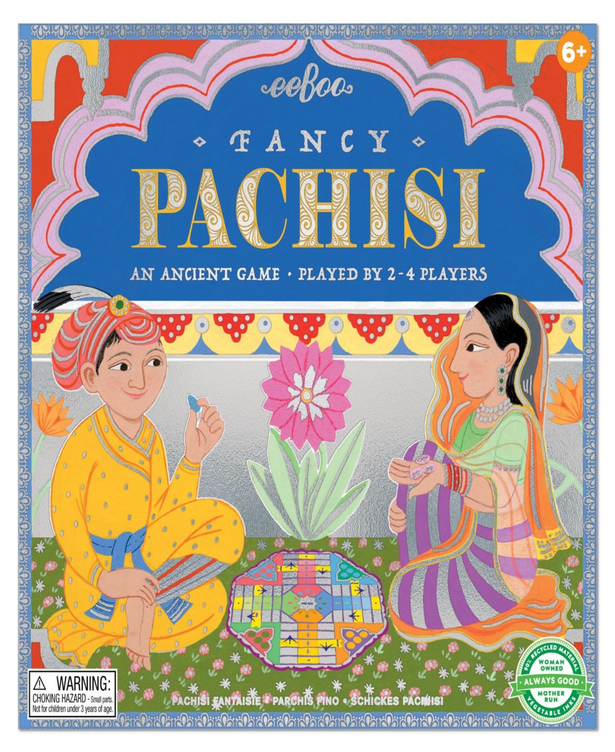Shop Eeboo Fancy Pachisi Board Game In Multi