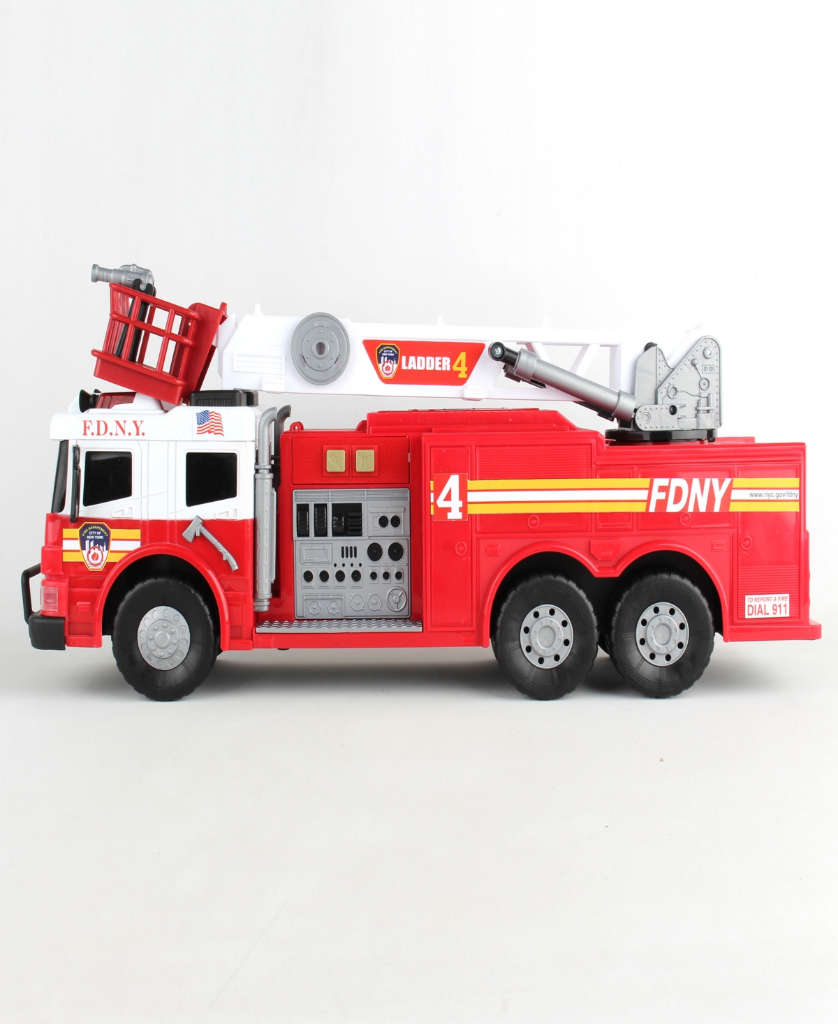 Shop Fdny Ladder Fire Truck Lights Sound Daron Worldwide, 24" In Multi