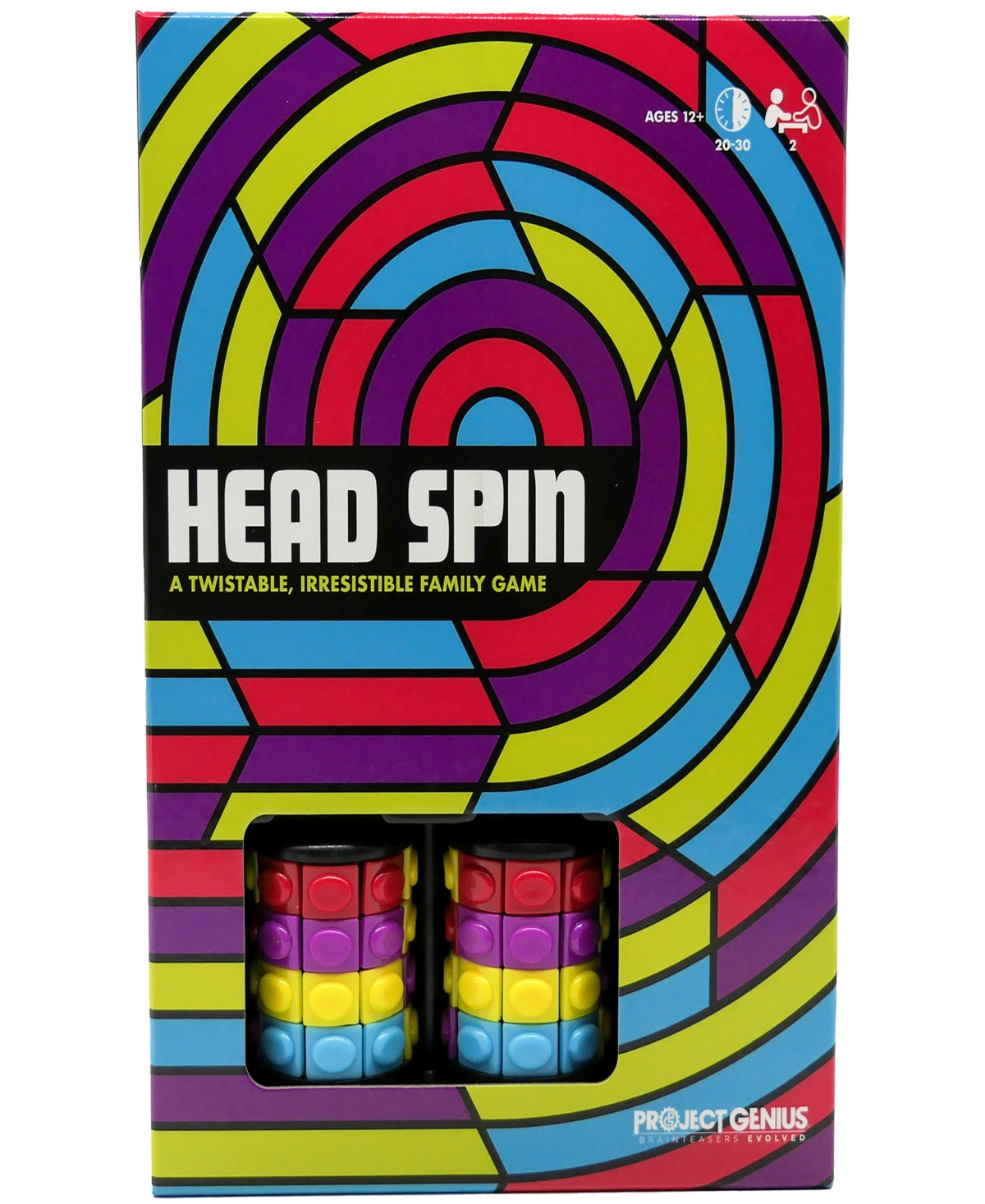 Project Genius Kids' Head Spin Family Two-player Fidget-spinner Game In Multi