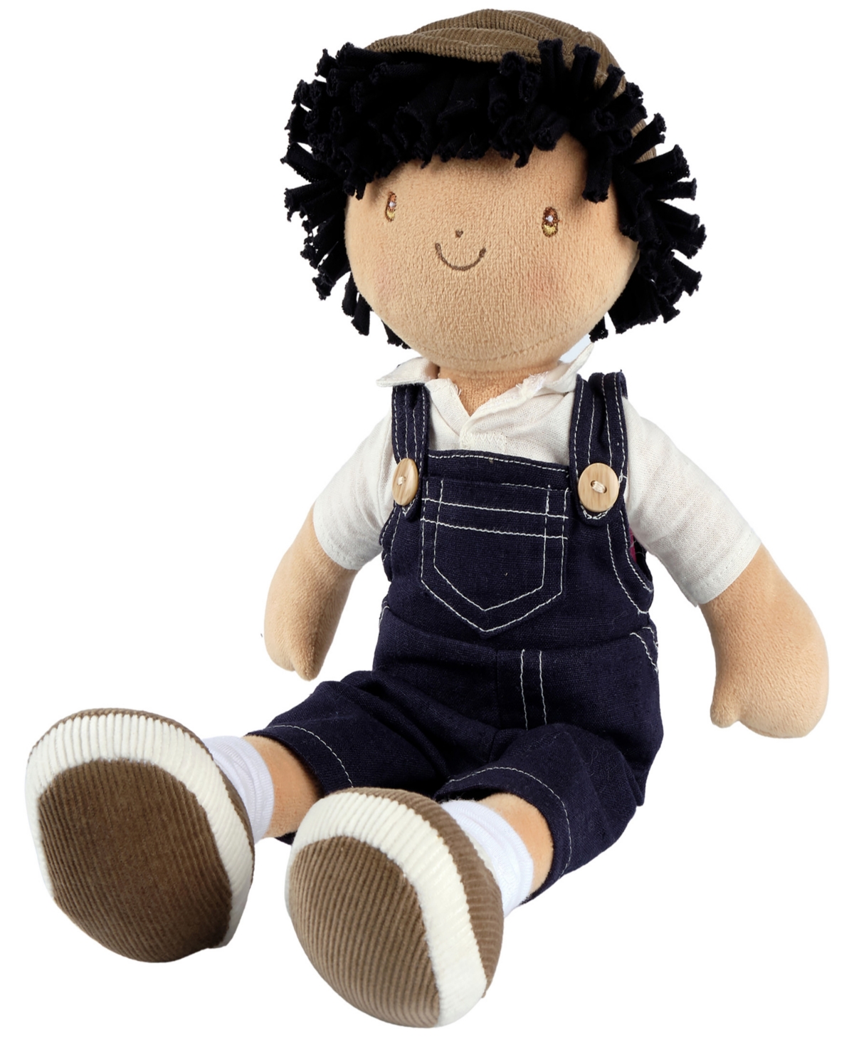 Shop Bonikka Tikiri Toys Joe Fabric Boy Baby Doll In Dungaree And Cap In Multi