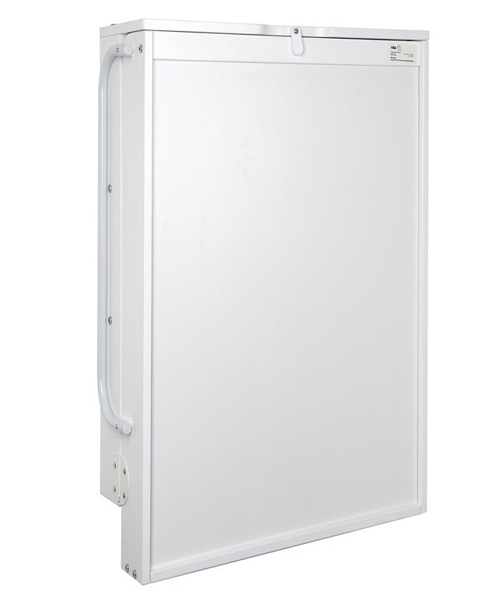 RobaKids Wall Mounted Foldable Baby Changing Table with Changing Pad Shelves, Birth Up to 33