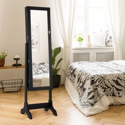 Mirrored Jewelry Cabinet Storage Organizer Box Drawers