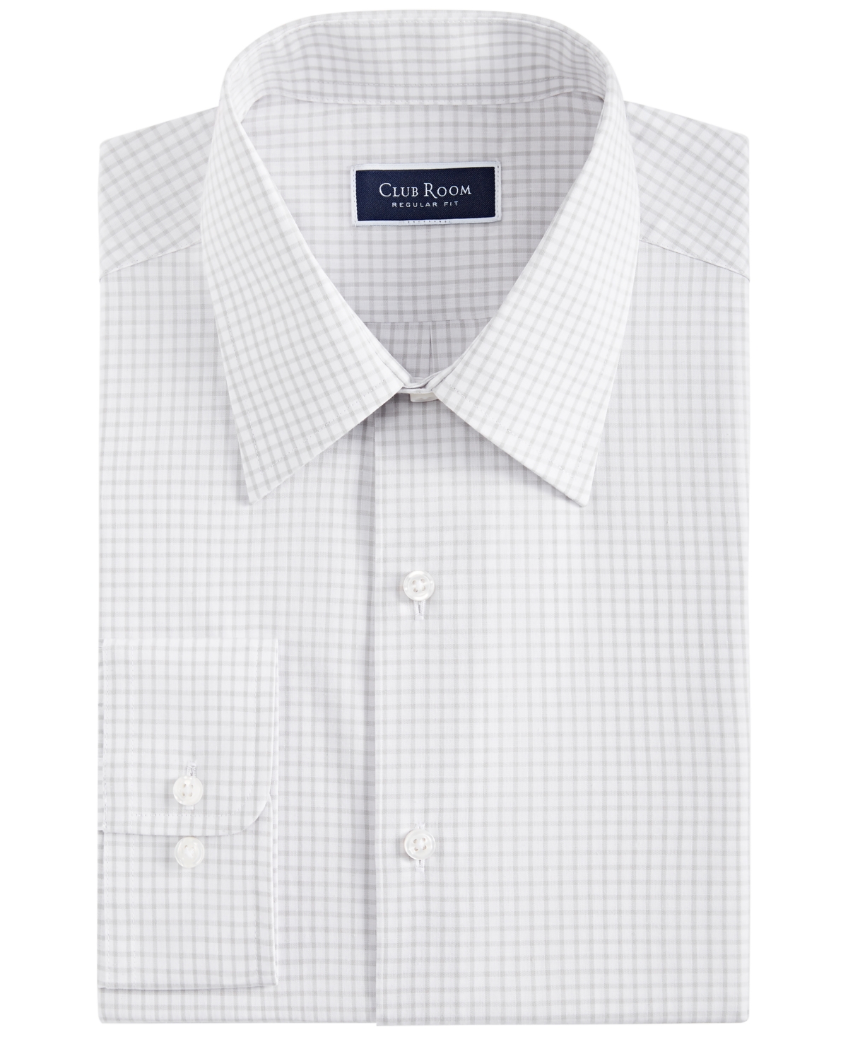 Club Room Men's Regular Fit Check Dress Shirt, Created for Macy's