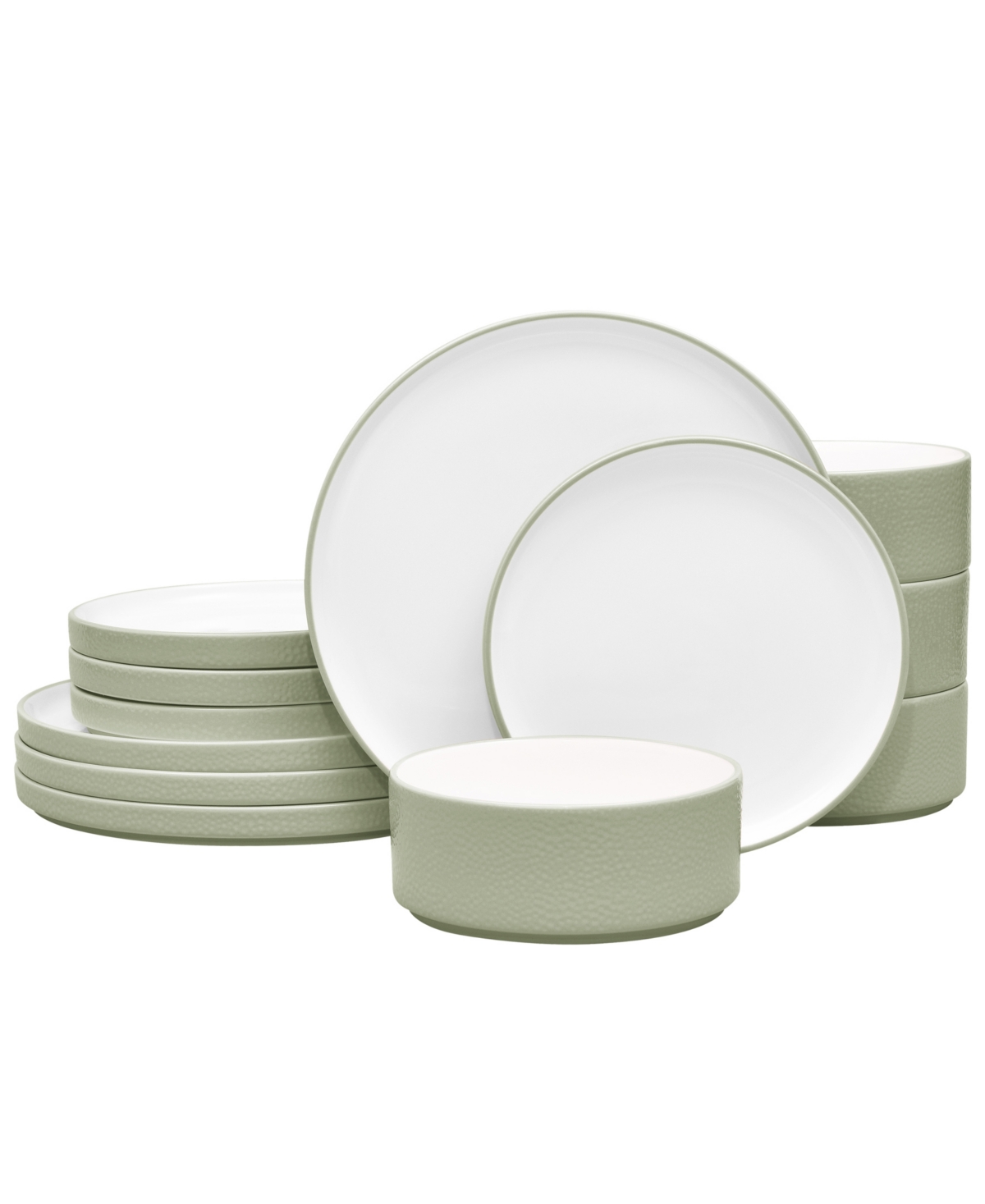 Noritake Colortex Stone 12-pc. Dinnerware Set, Service For 4 In Lgt Green