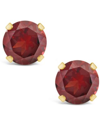 Gemstone Stud Earrings in 10k Yellow Gold