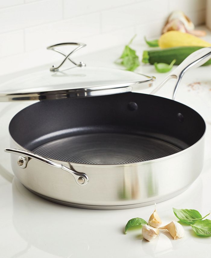 Circulon Stainless Steel 5 Quart Induction Saute Pan with Lid and Steelshield Hybrid Stainless