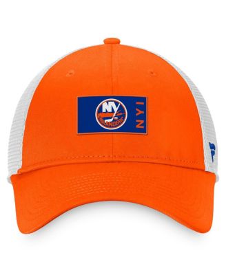 Men's Orange, White New York Islanders Authentic Pro Rink Trucker Snapback Hat
