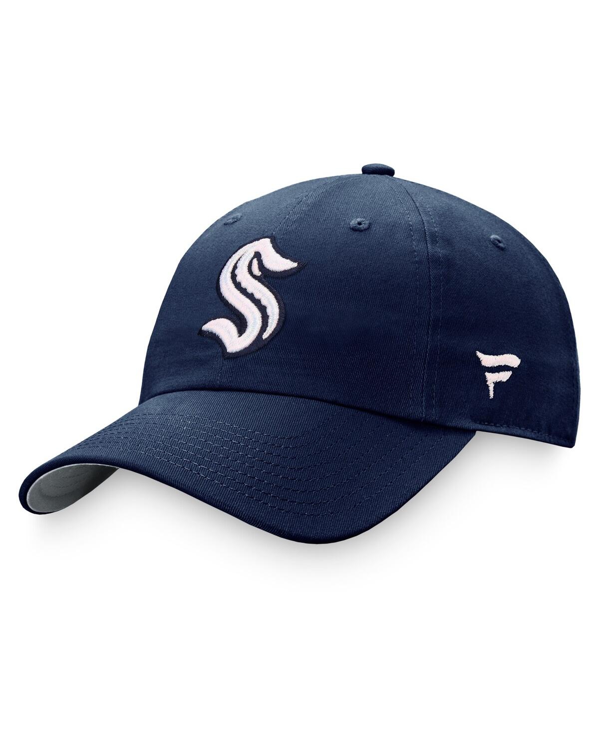 Fanatics Women's  Deep Sea Blue Seattle Kraken Iconic Glimmer Adjustable Hat