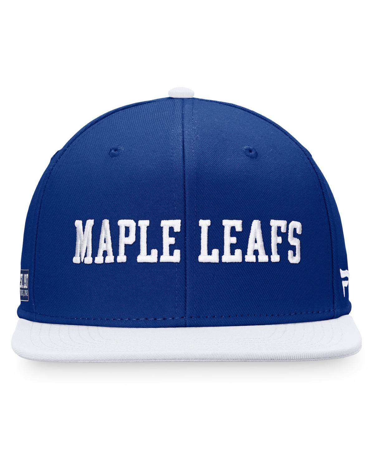 Men's Fanatics White Toronto Maple Leafs Iconic Color Blocked Snapback Hat - White