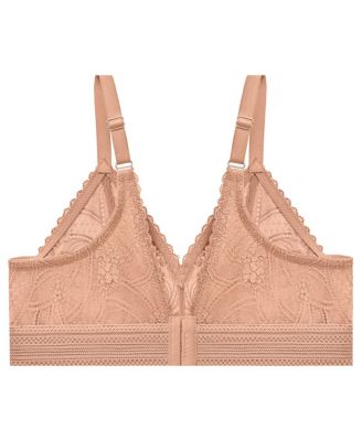 Plus Size Full Figure Bramour Gramercy Luxe Lace Wireless Bralette 7012