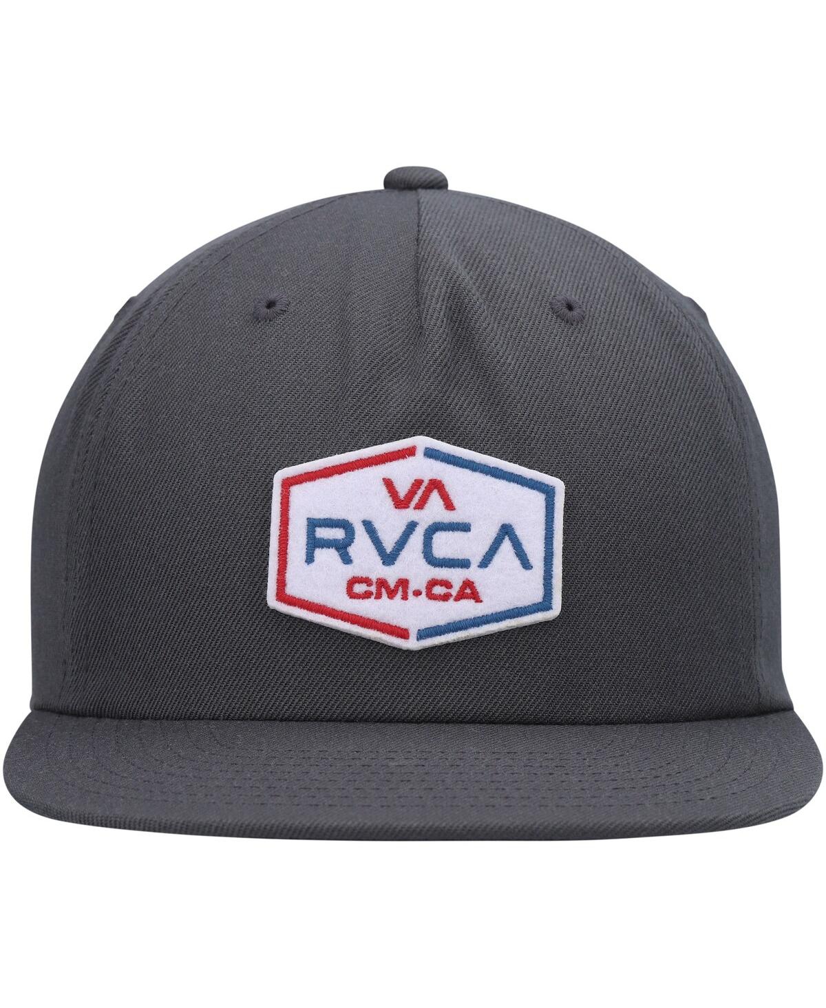 Shop Rvca Men's  Charcoal Layover Snapback Hat