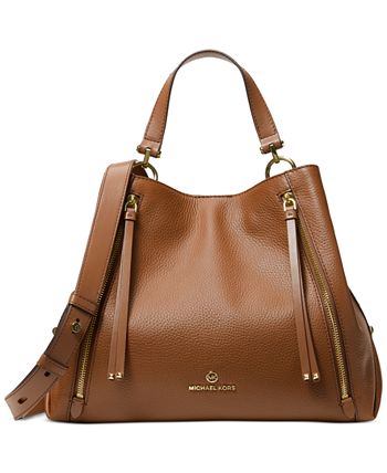 Michael Kors Brooklyn Large Leather Grab Tote & Reviews - Handbags &  Accessories - Macy's