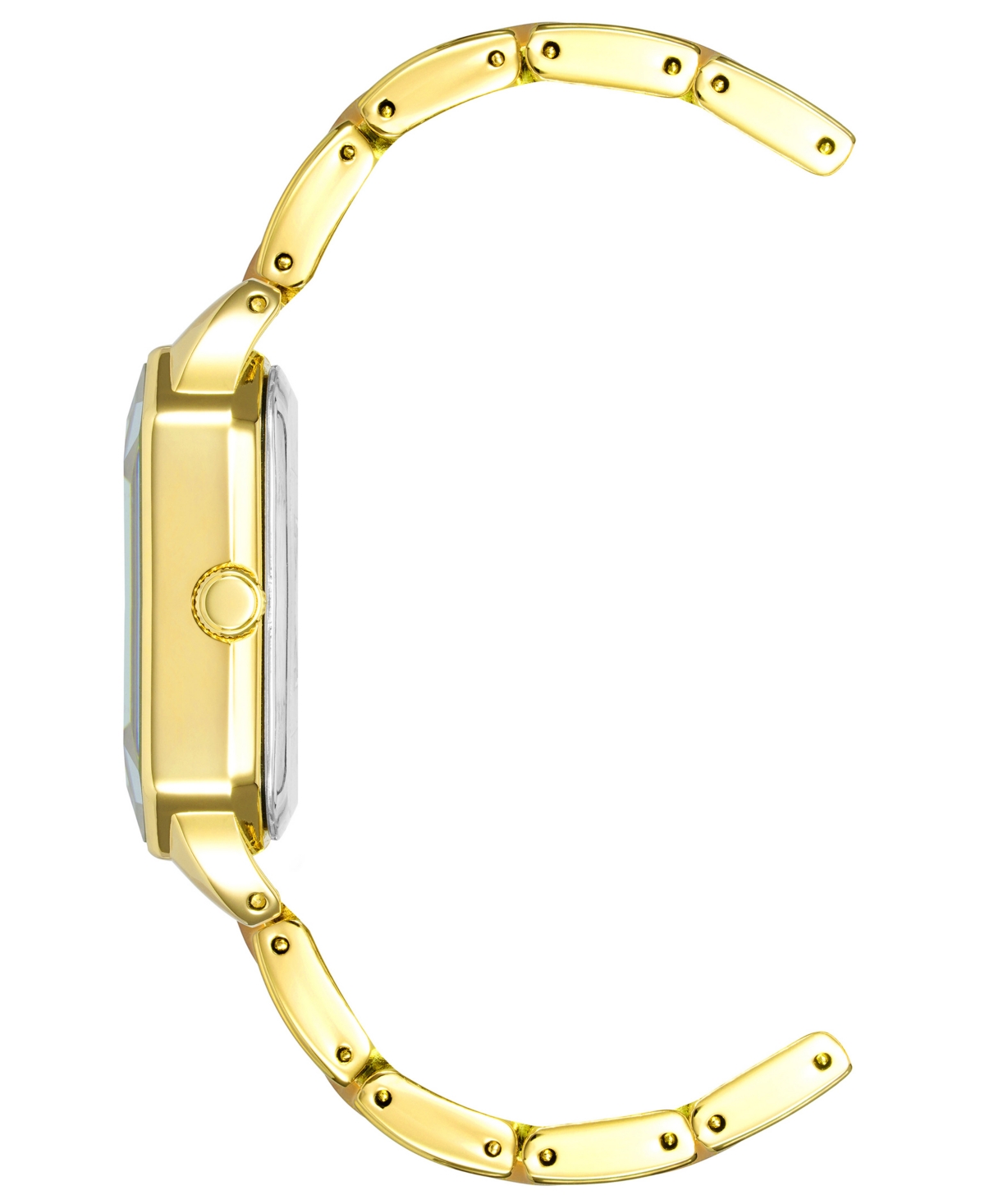 Anne Klein Women's Square Gold-Tone Alloy with Brown Plastic Bracelet Watch 38mm - Gold-Tone, Brown