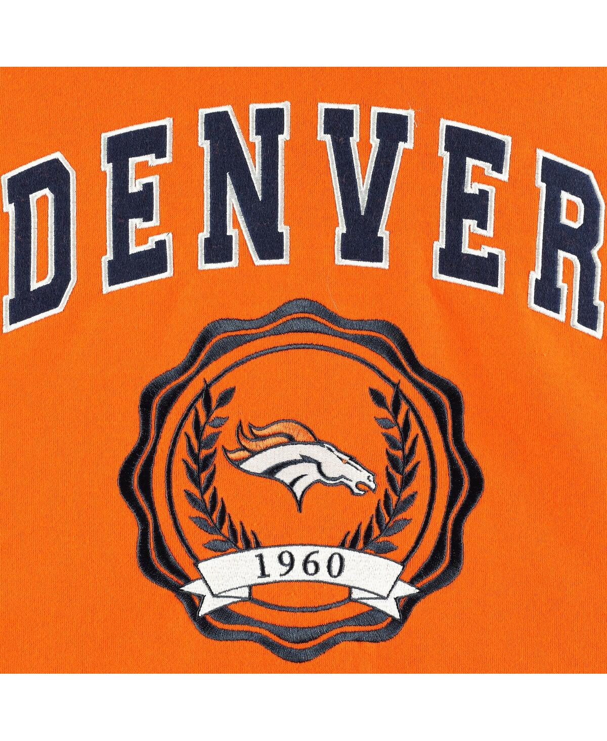 Shop Tommy Hilfiger Women's  Orange Denver Broncos Becca Drop Shoulder Pullover Hoodie