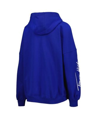Women's Royal Indianapolis Colts Becca Drop Shoulder Pullover Hoodie