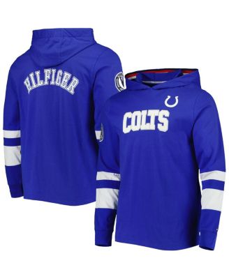 Men's Royal, White Indianapolis Colts Alex Long Sleeve Hoodie T-shirt