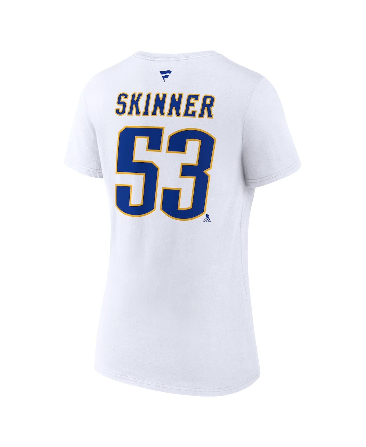Fanatics Women's  Jeff Skinner White Buffalo Sabres Special Edition 2.0 Name And Number V-neck T-shir In White